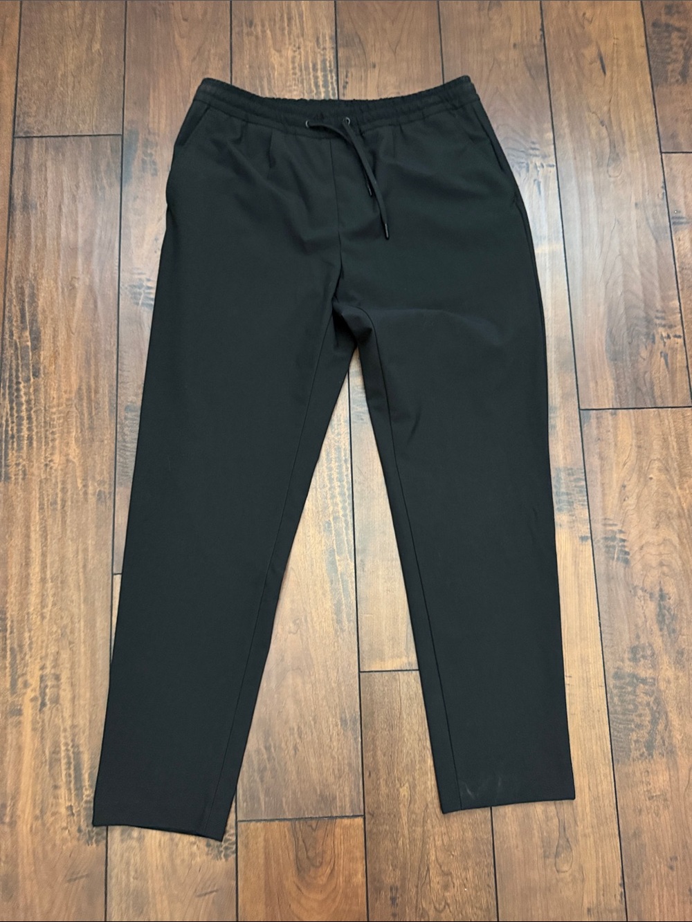 Zara-Men's Black Drawstring Dress Pants
